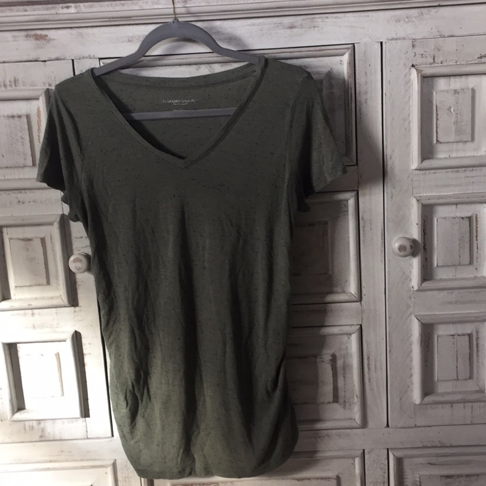 Olive green maternity tee